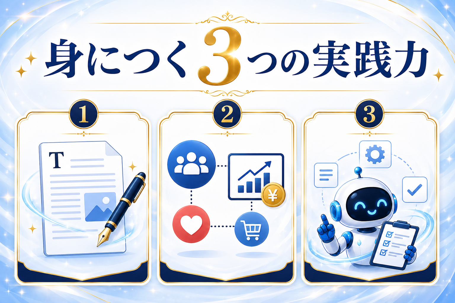 チトブロFREEで身につく3つの実践力